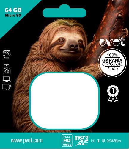 Empaque PVOT MicroSD 64 GB